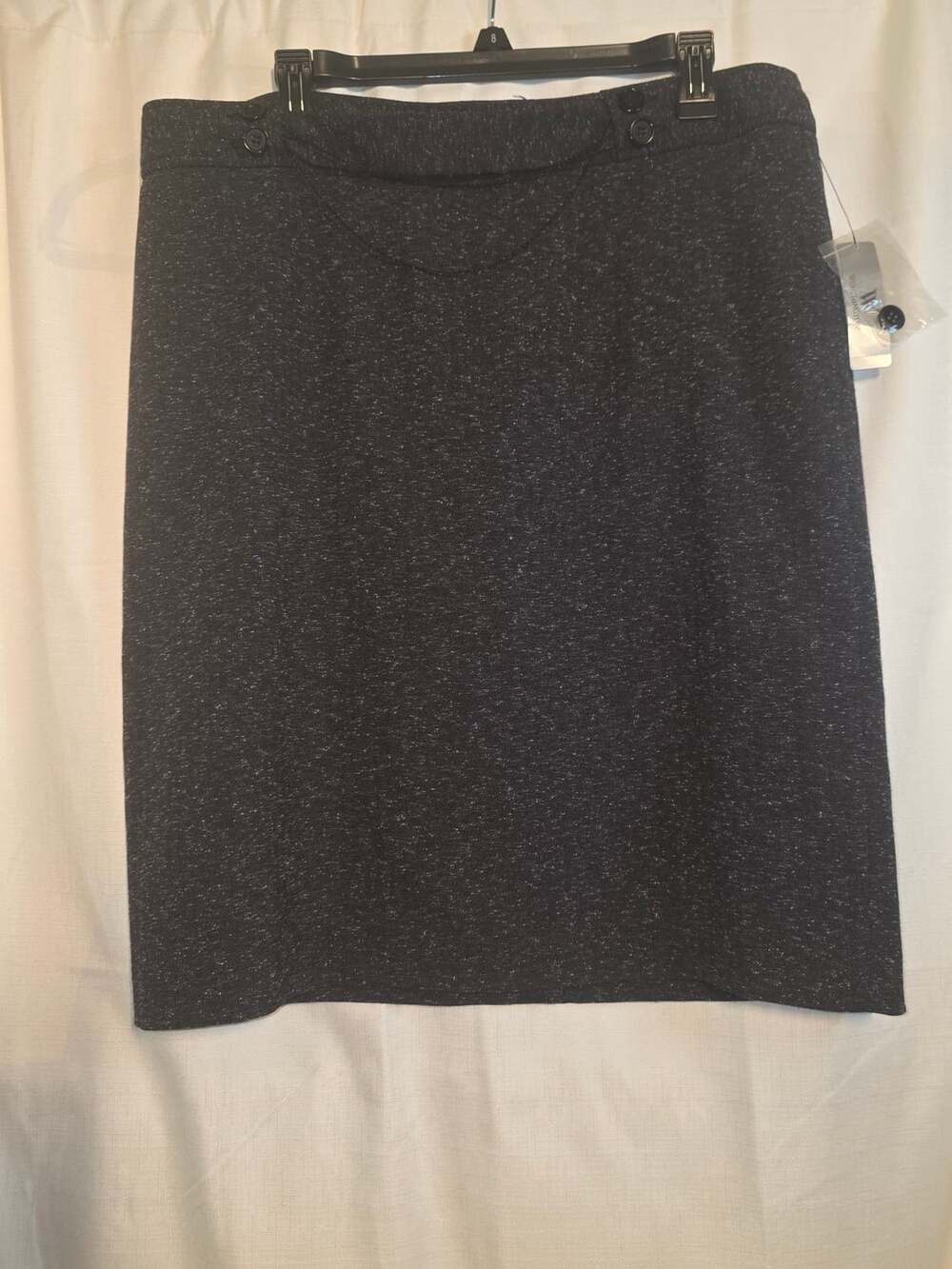 Worthington Women's Black and Gray Speckled Pencil Skirt